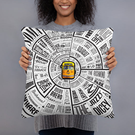 San Francisco Type Wheel Pillow