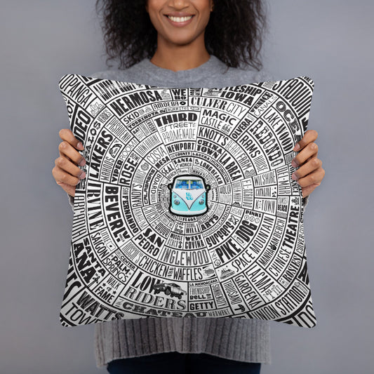 Los Angeles Type Wheel Pillow