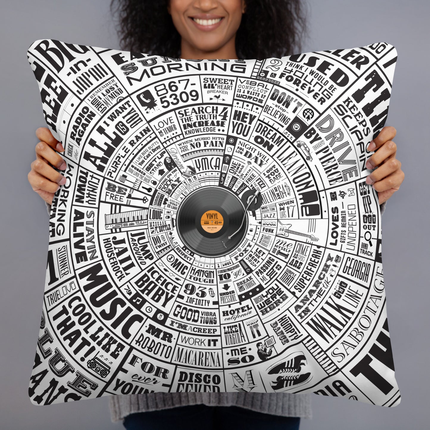 Music Type Wheel - Pillow