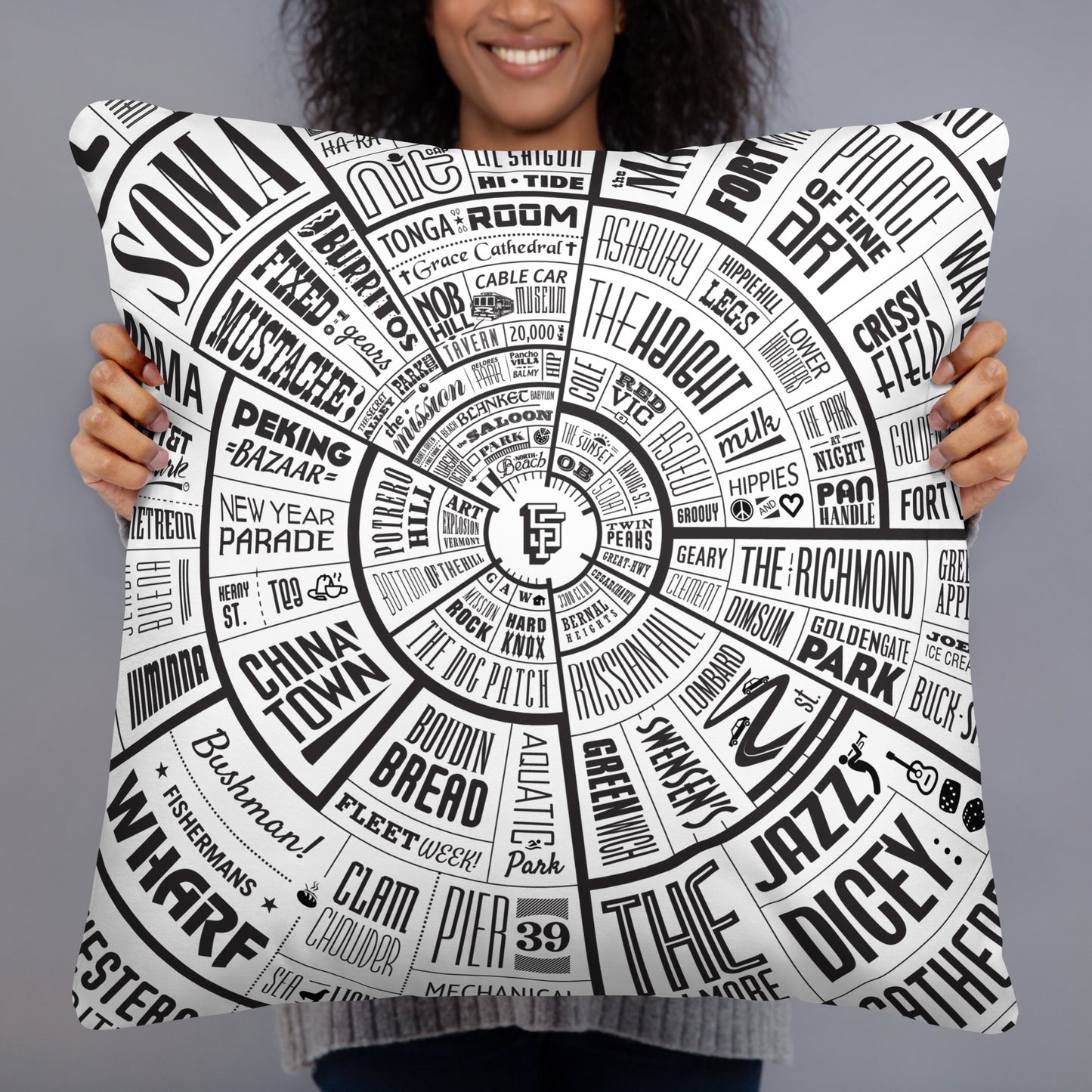 San Francisco Type Wheel Pillow