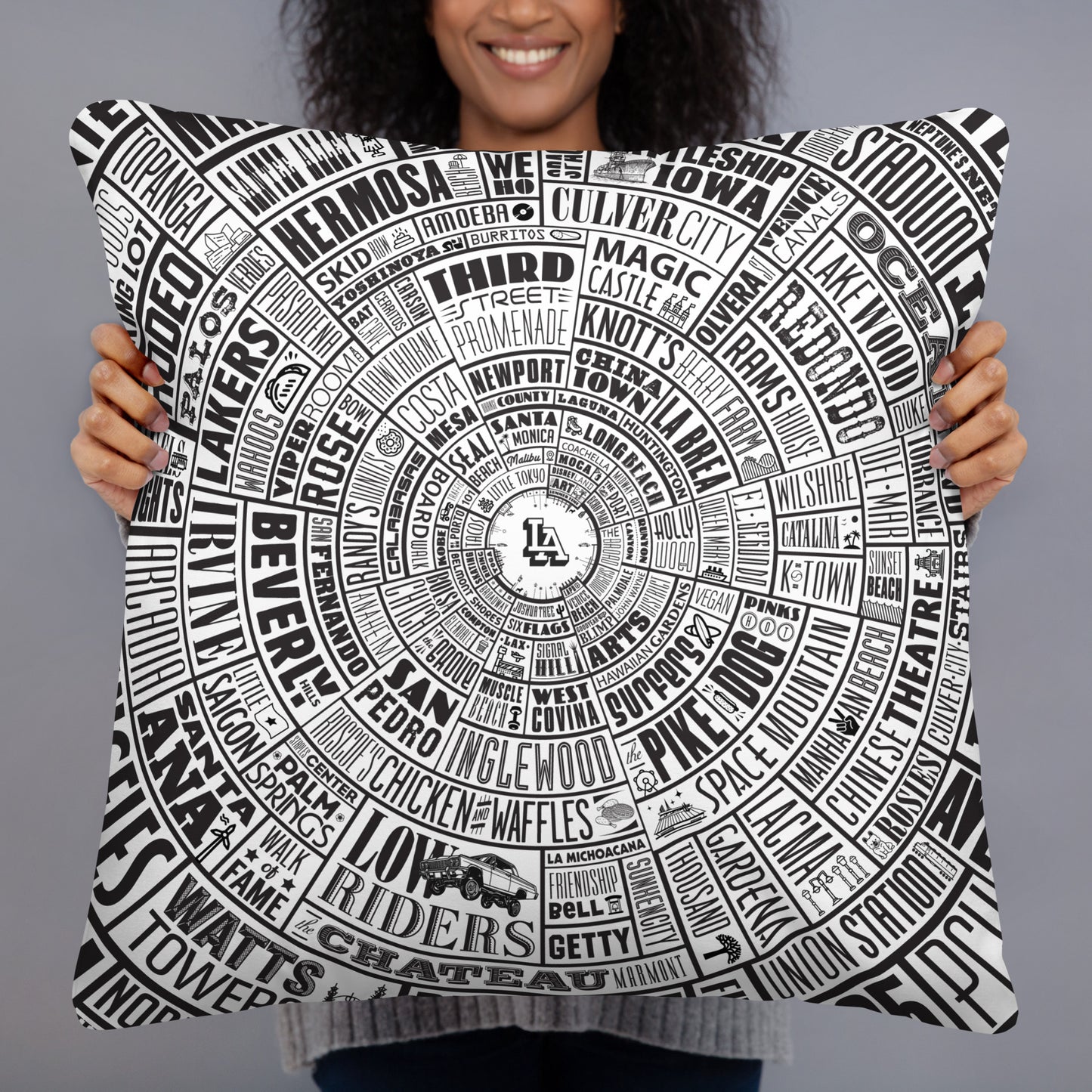 Los Angeles Type Wheel Pillow