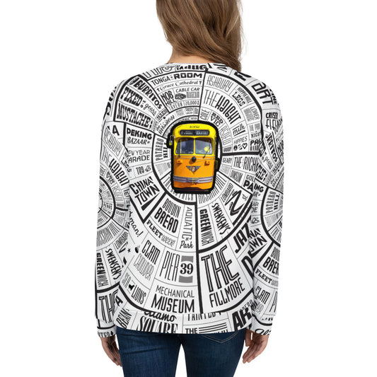 San Francisco Type Wheel All Over Sweater - Womens