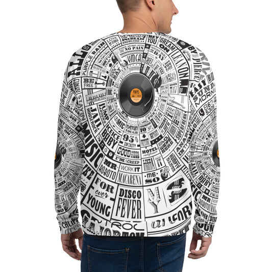 Music Type Wheel All Over Sweater