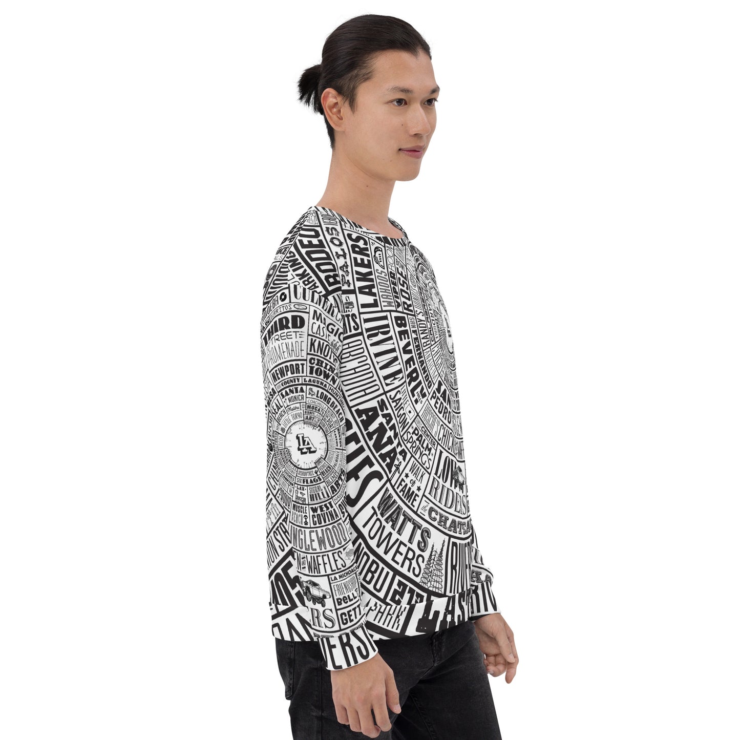 Los Angeles Type Wheel All Over Sweater