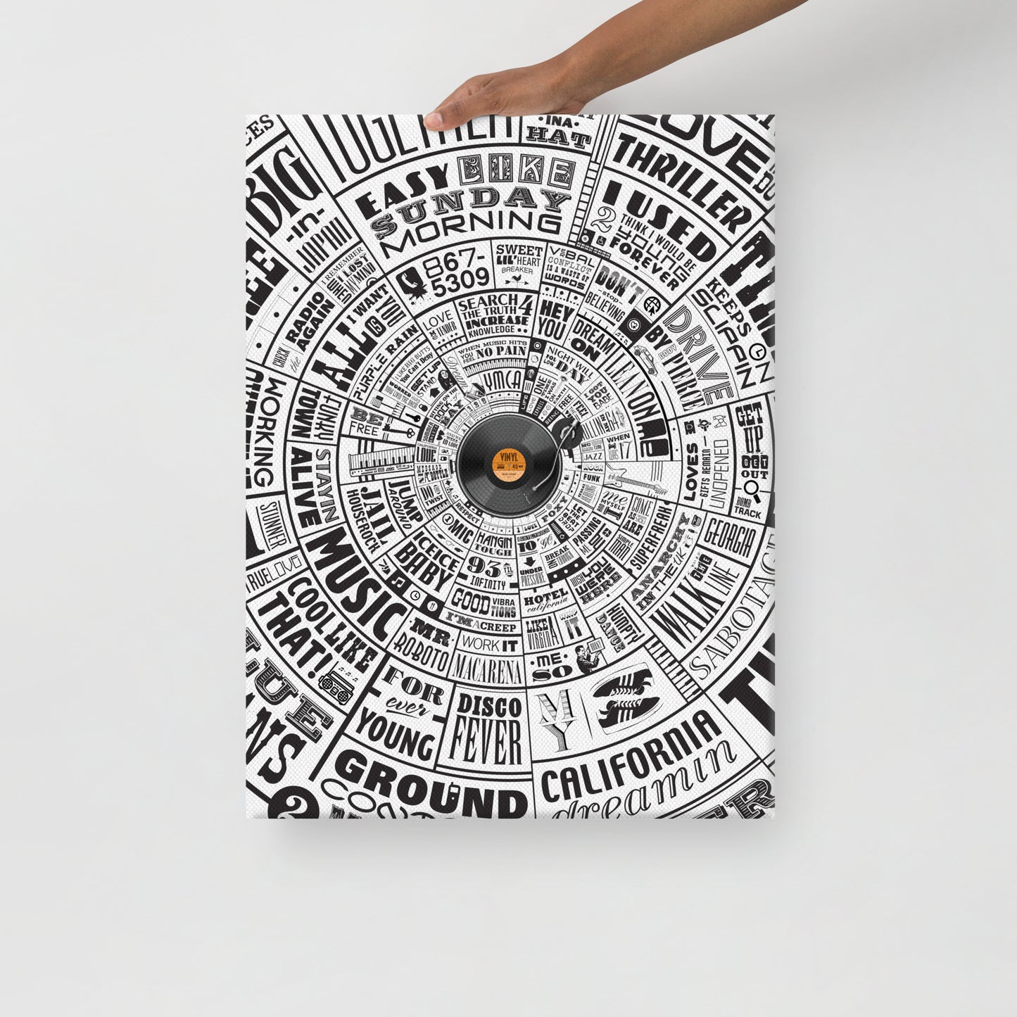 Music Type Wheel - Canvas