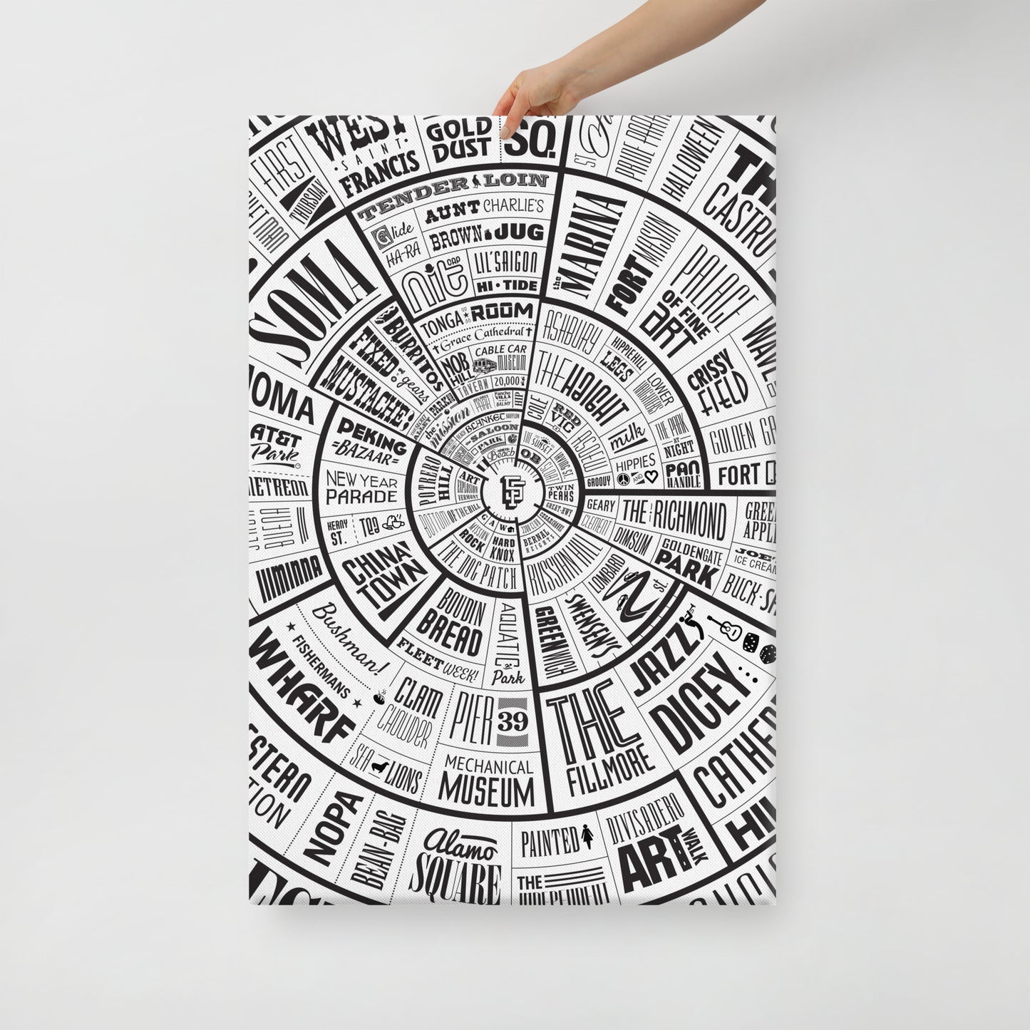 San Francisco Type Wheel Canvas