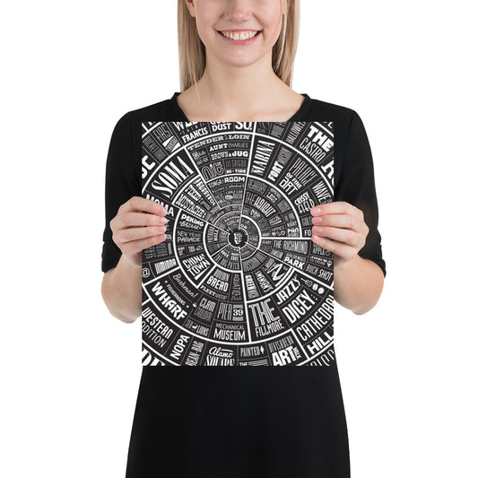 San Francisco Type Wheel Poster