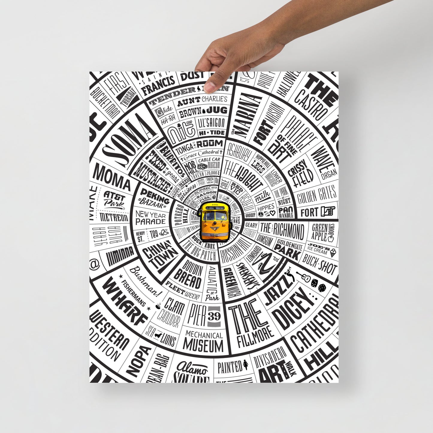 San Francisco Type Wheel Poster