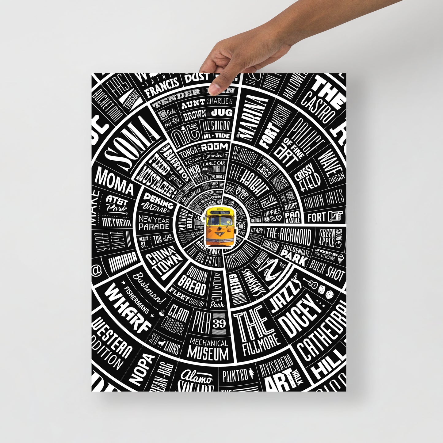 San Francisco Type Wheel Poster