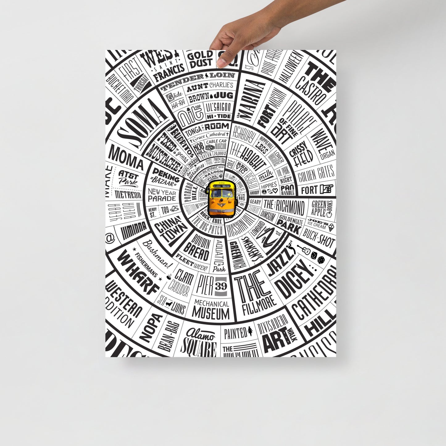 San Francisco Type Wheel Poster
