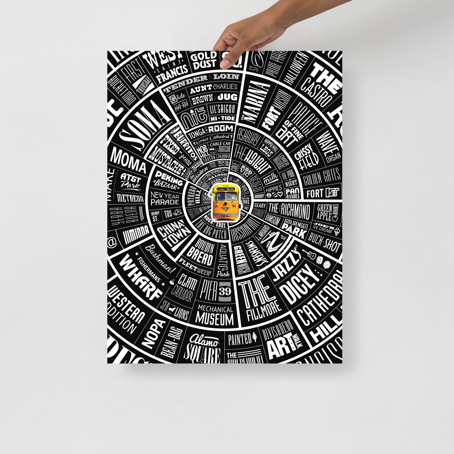 San Francisco Type Wheel Poster