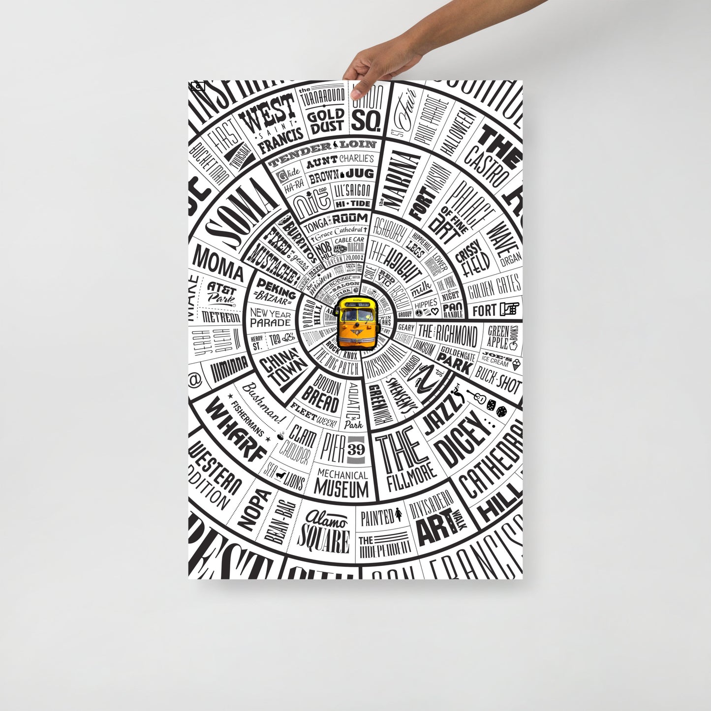 San Francisco Type Wheel Poster