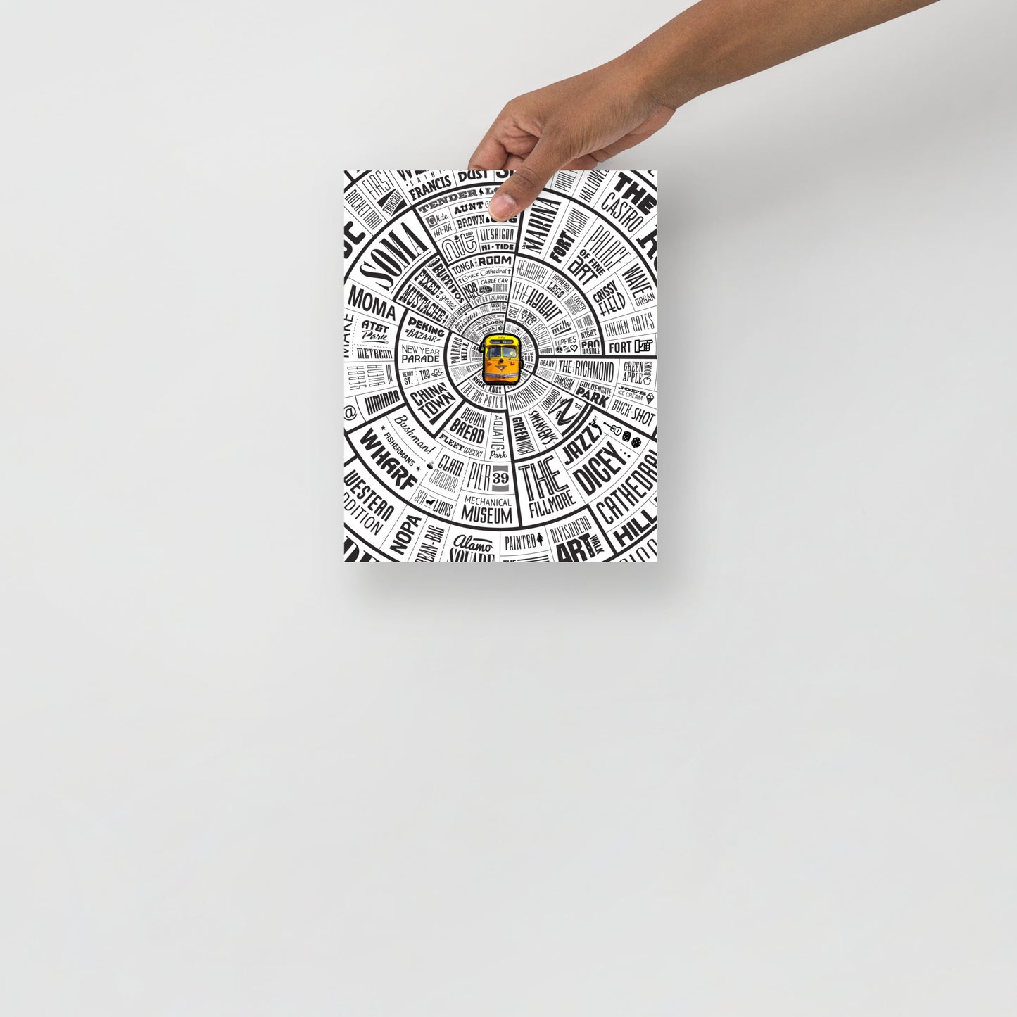 San Francisco Type Wheel Poster