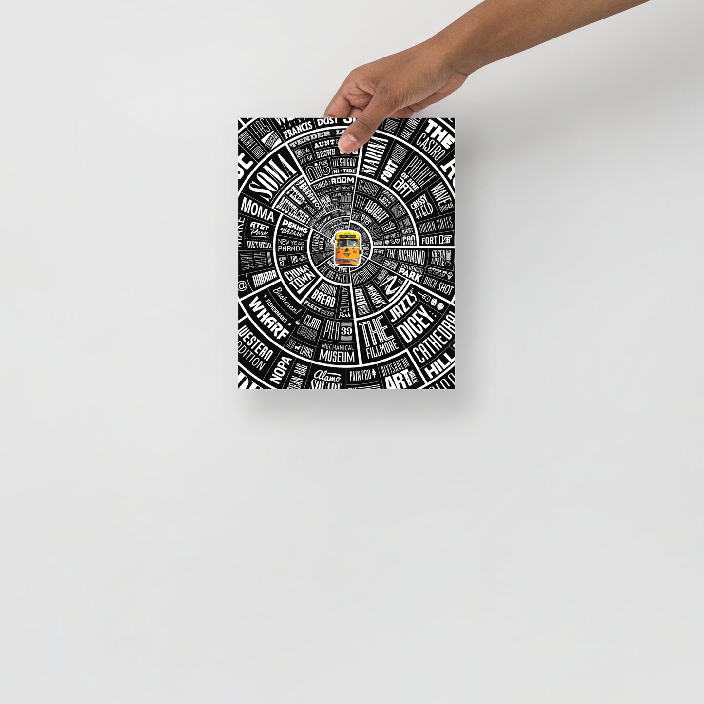 San Francisco Type Wheel Poster