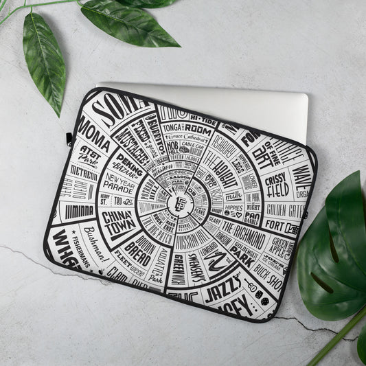 San Francisco Type Wheel Laptop Sleeve