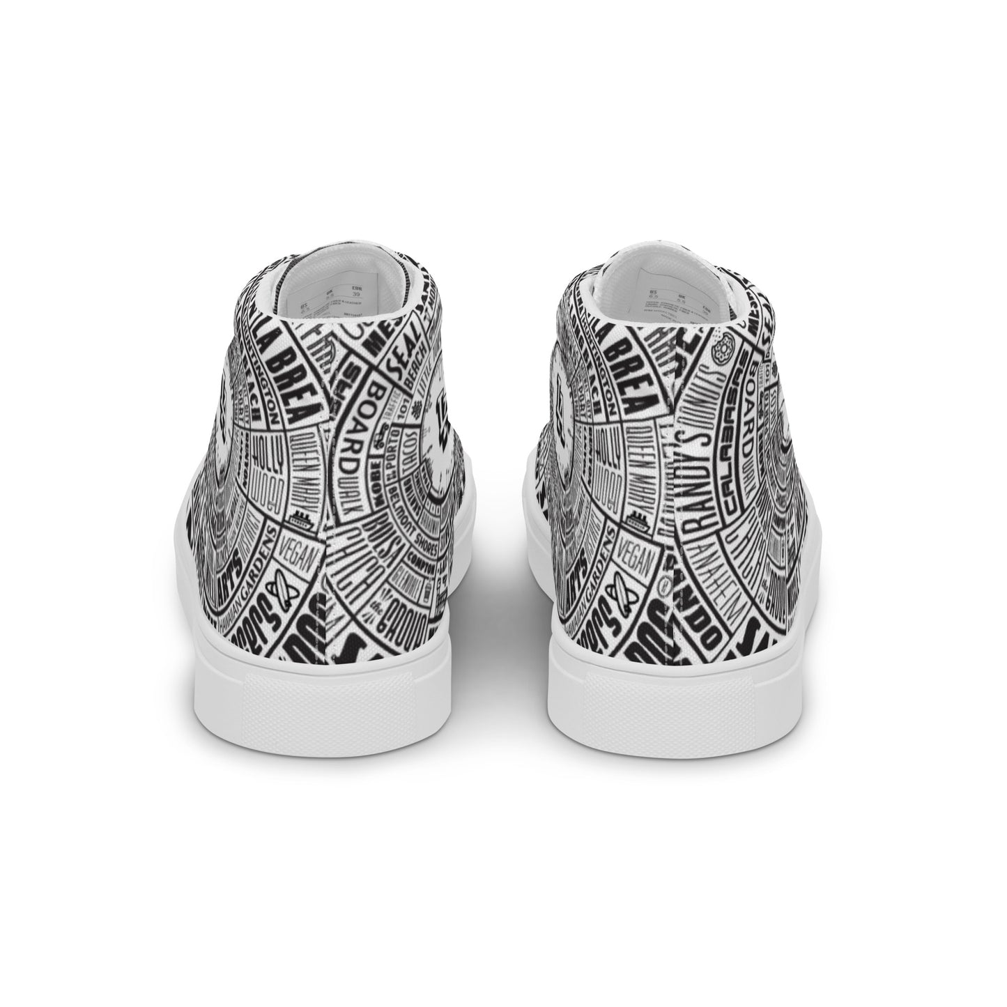 Men’s Los Angeles Type Wheel — high top canvas shoes