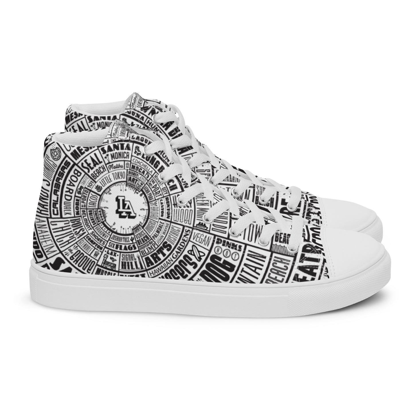 Men’s Los Angeles Type Wheel — high top canvas shoes
