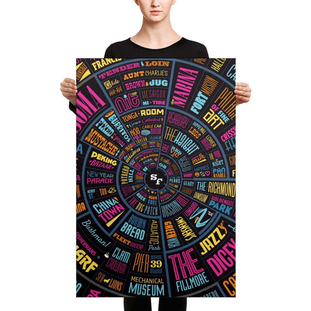 San Francisco Type wheel Canvas