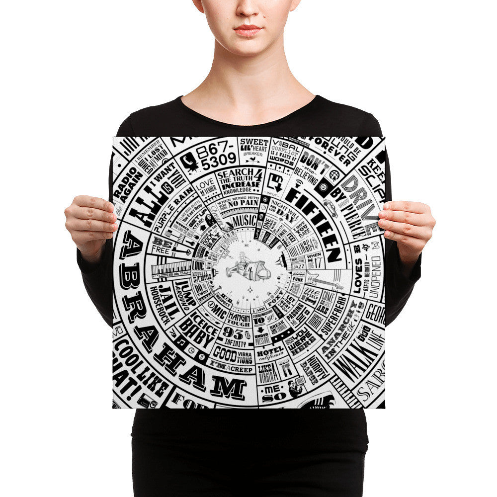 Musical Type Wheel design - Canvas Wall Art