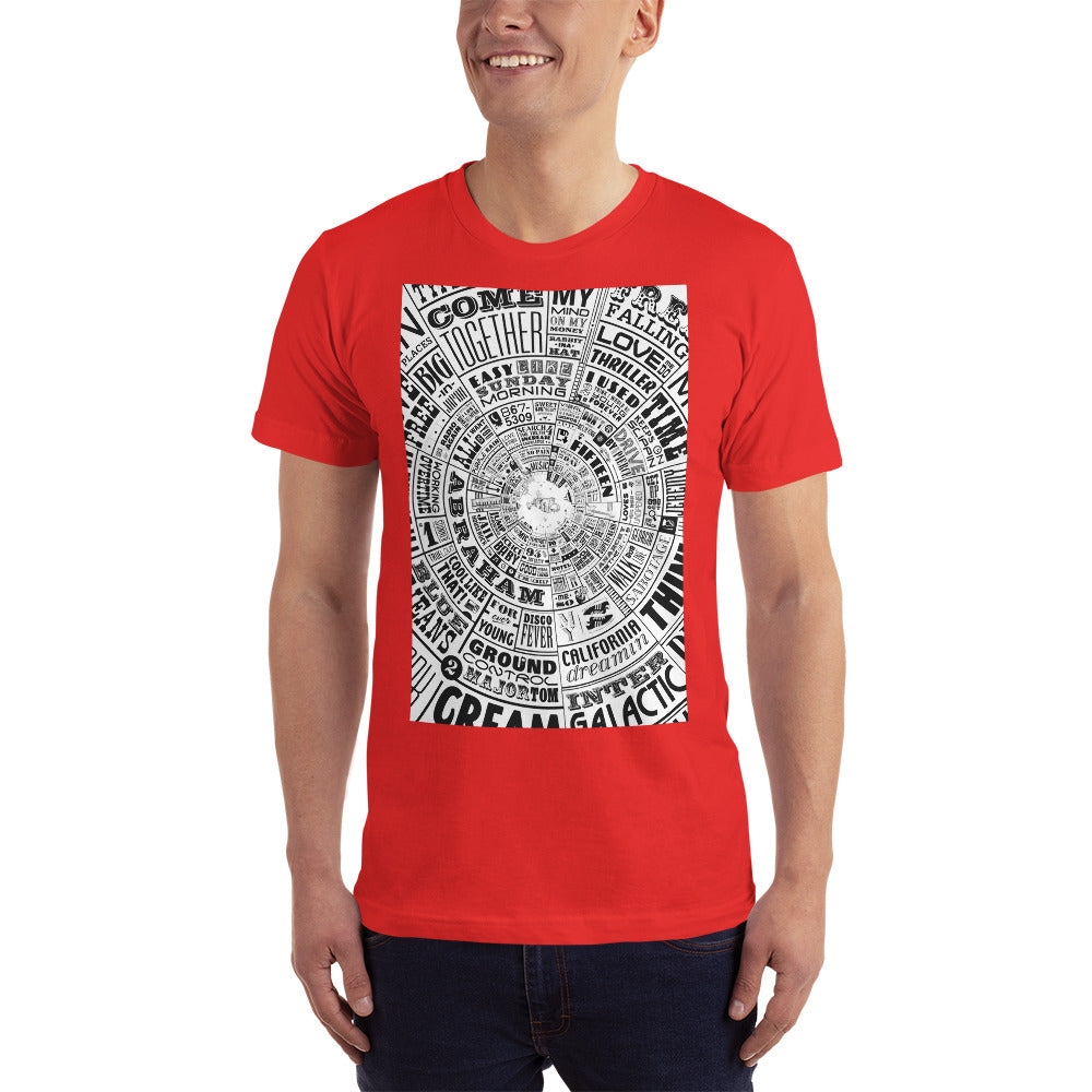 Musical Type wheel Design - Men's T-Shirt