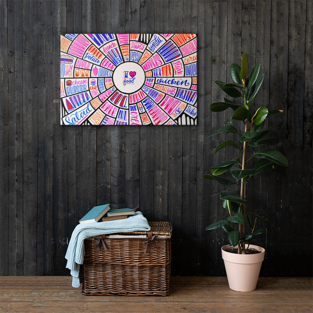 i love food - Canvas Print