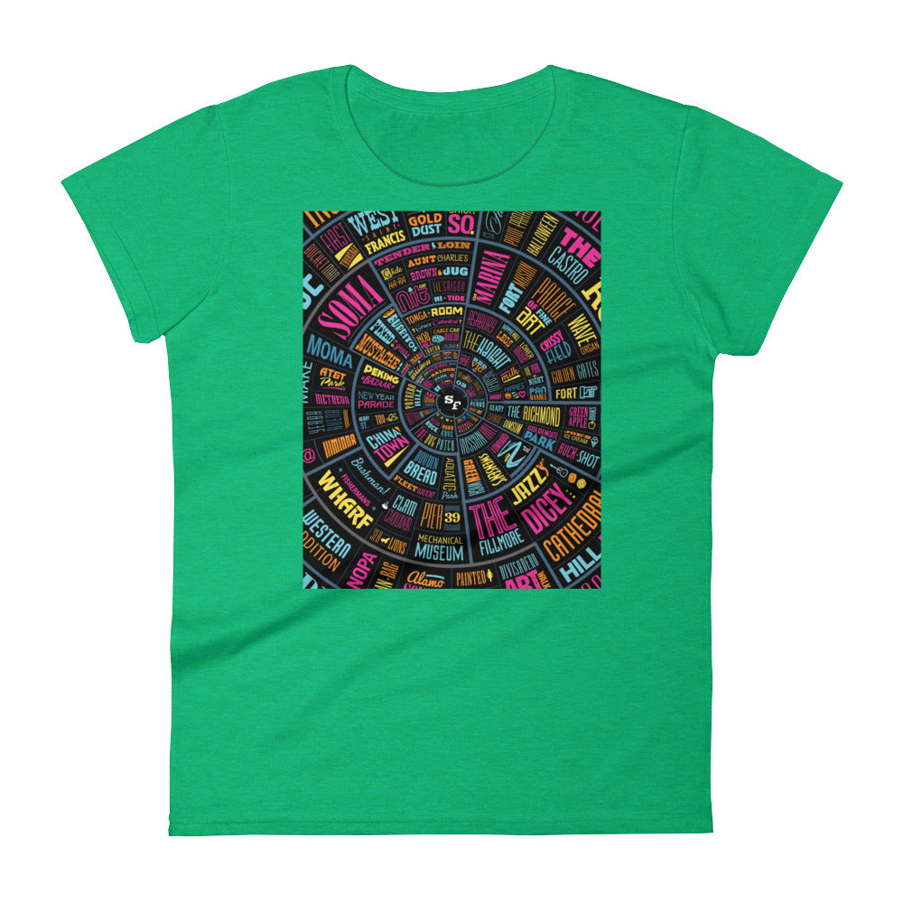 Women's short sleeve t-shirt - SF type wheel design