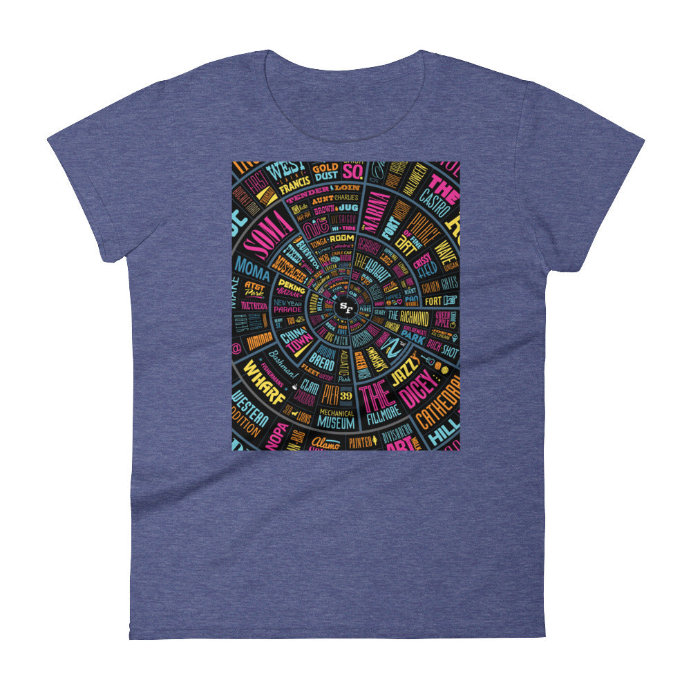 Women's short sleeve t-shirt - SF type wheel design