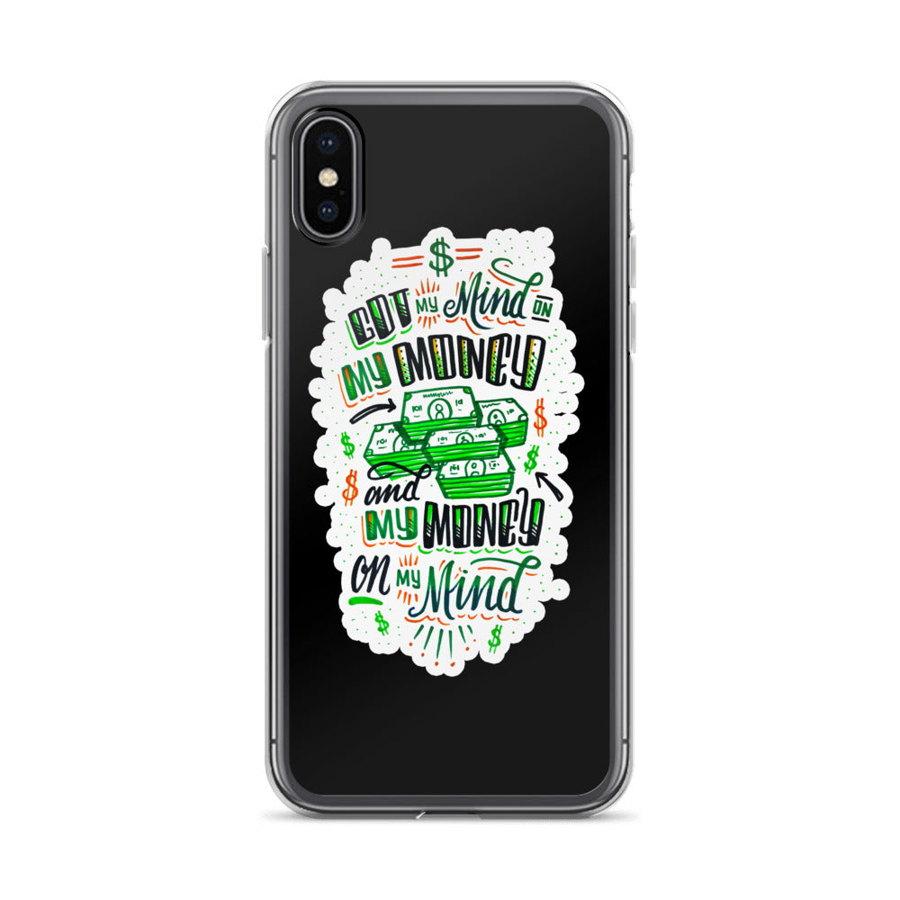 Mind on my money - BLACK Iphone case - all sizes