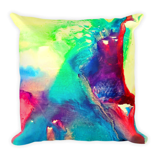 Water Color Abstract - Square Pillow
