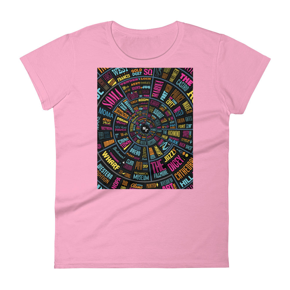 Women's short sleeve t-shirt - SF type wheel design