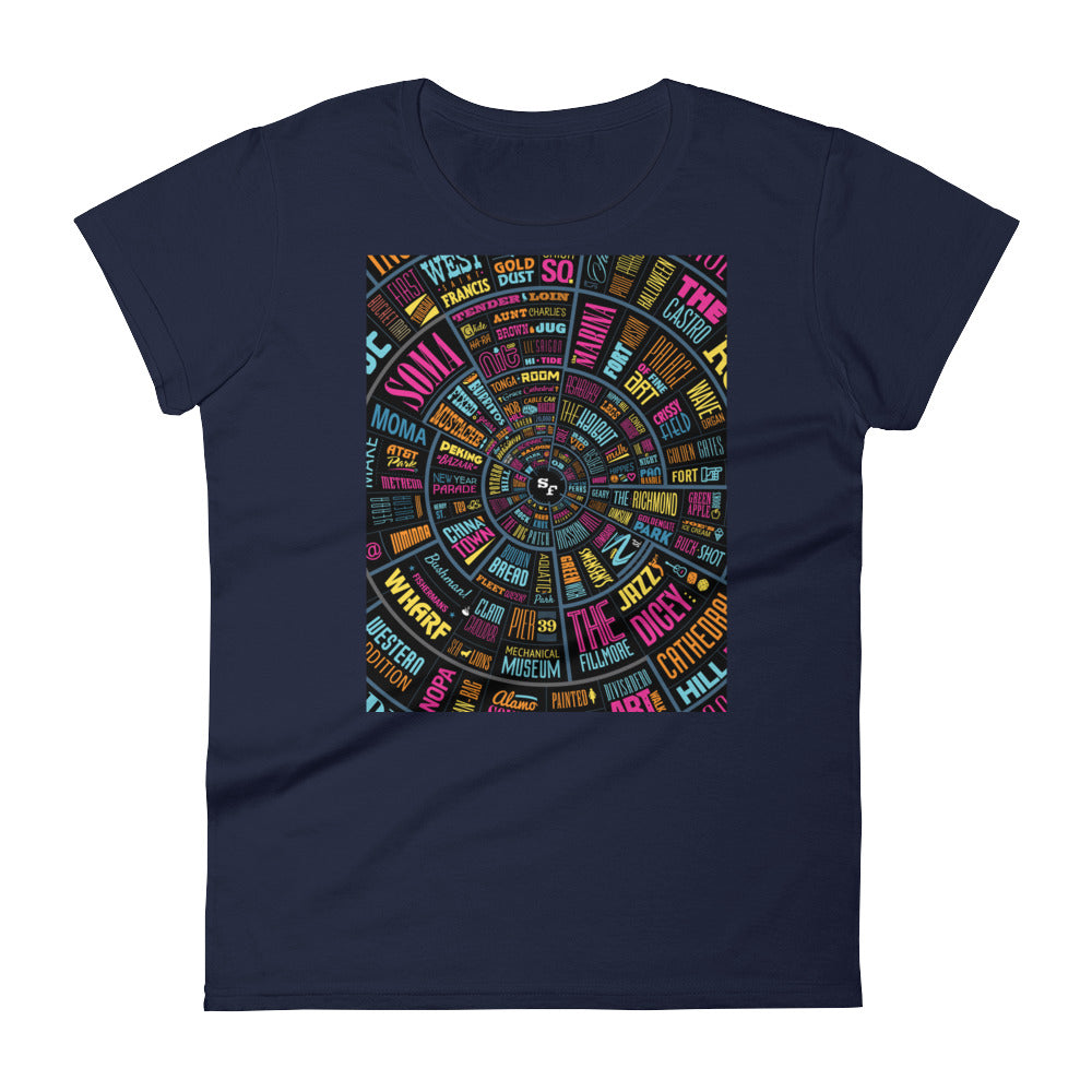 Women's short sleeve t-shirt - SF type wheel design