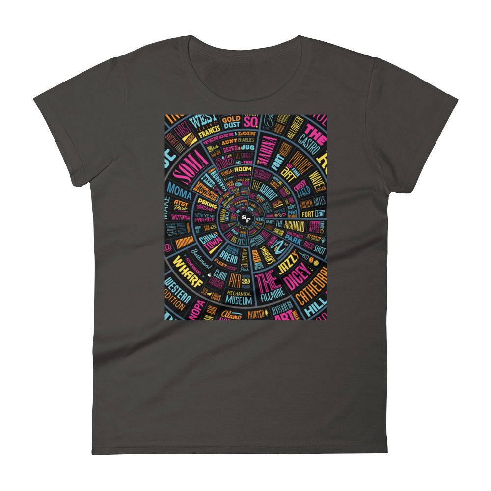 Women's short sleeve t-shirt - SF type wheel design