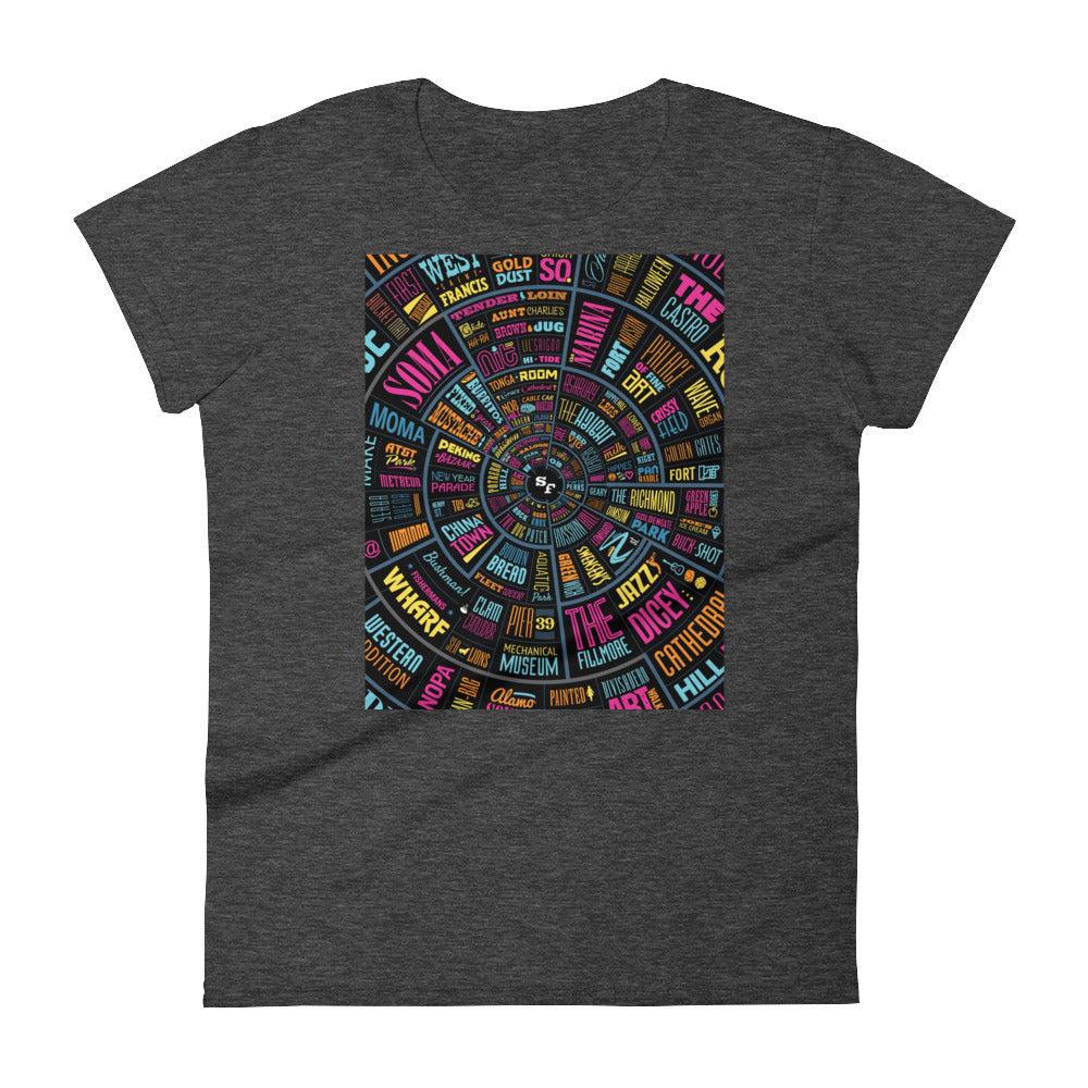 Women's short sleeve t-shirt - SF type wheel design