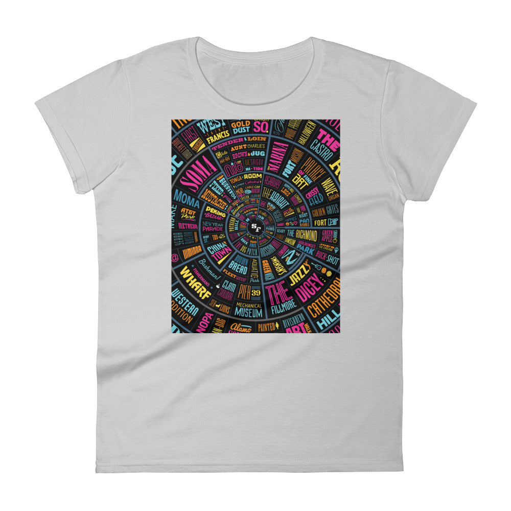 Women's short sleeve t-shirt - SF type wheel design