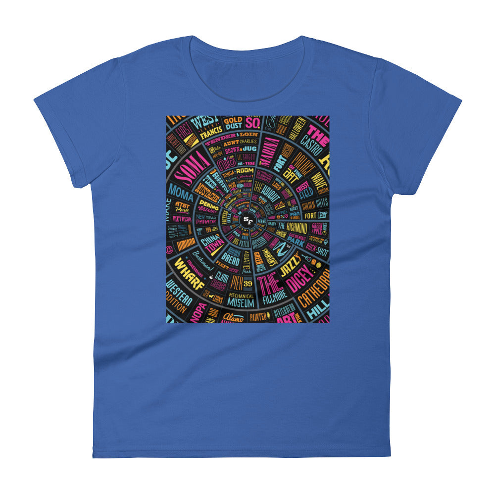 Women's short sleeve t-shirt - SF type wheel design