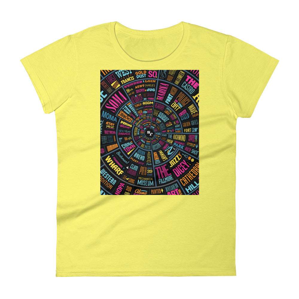 Women's short sleeve t-shirt - SF type wheel design