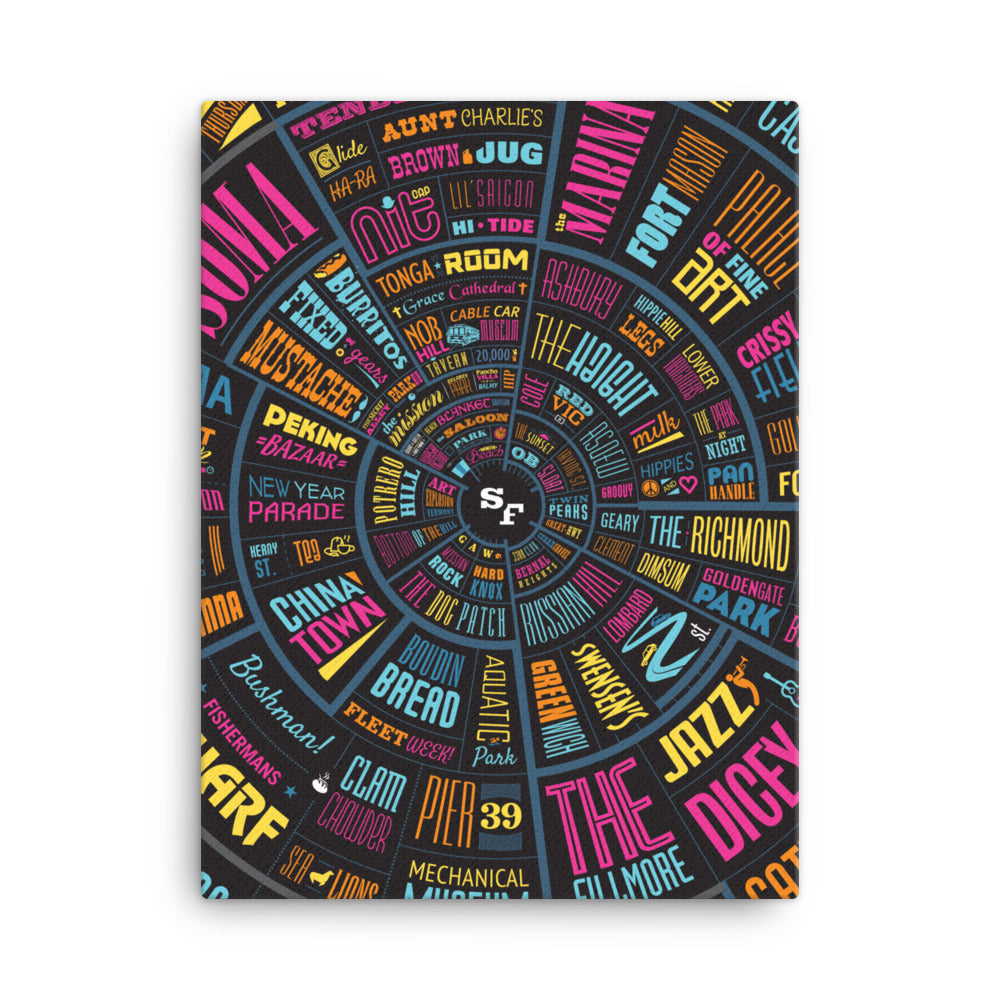 San Francisco Type wheel Canvas