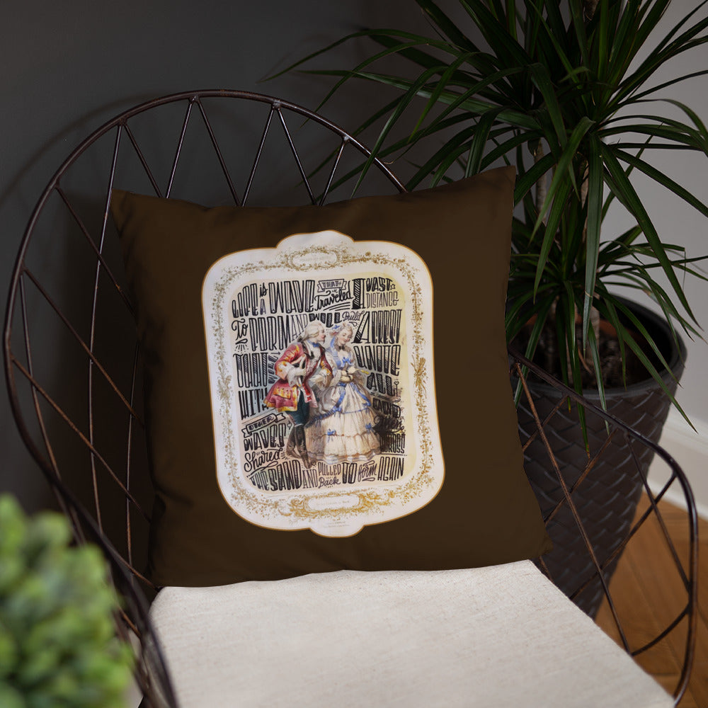 Wave poem - Basic Pillow designClassic art