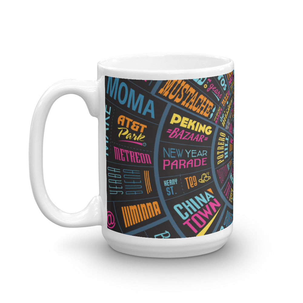 San Francisco Type Wheel Mug