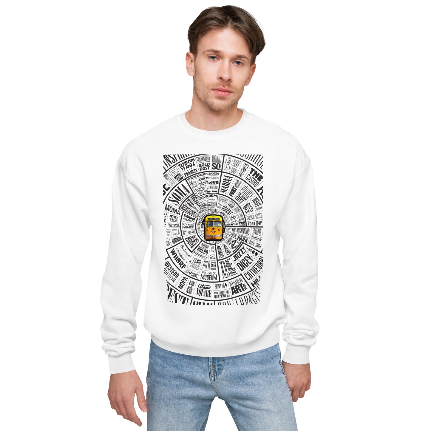 San Francisco Type Wheel - Sweater - Black