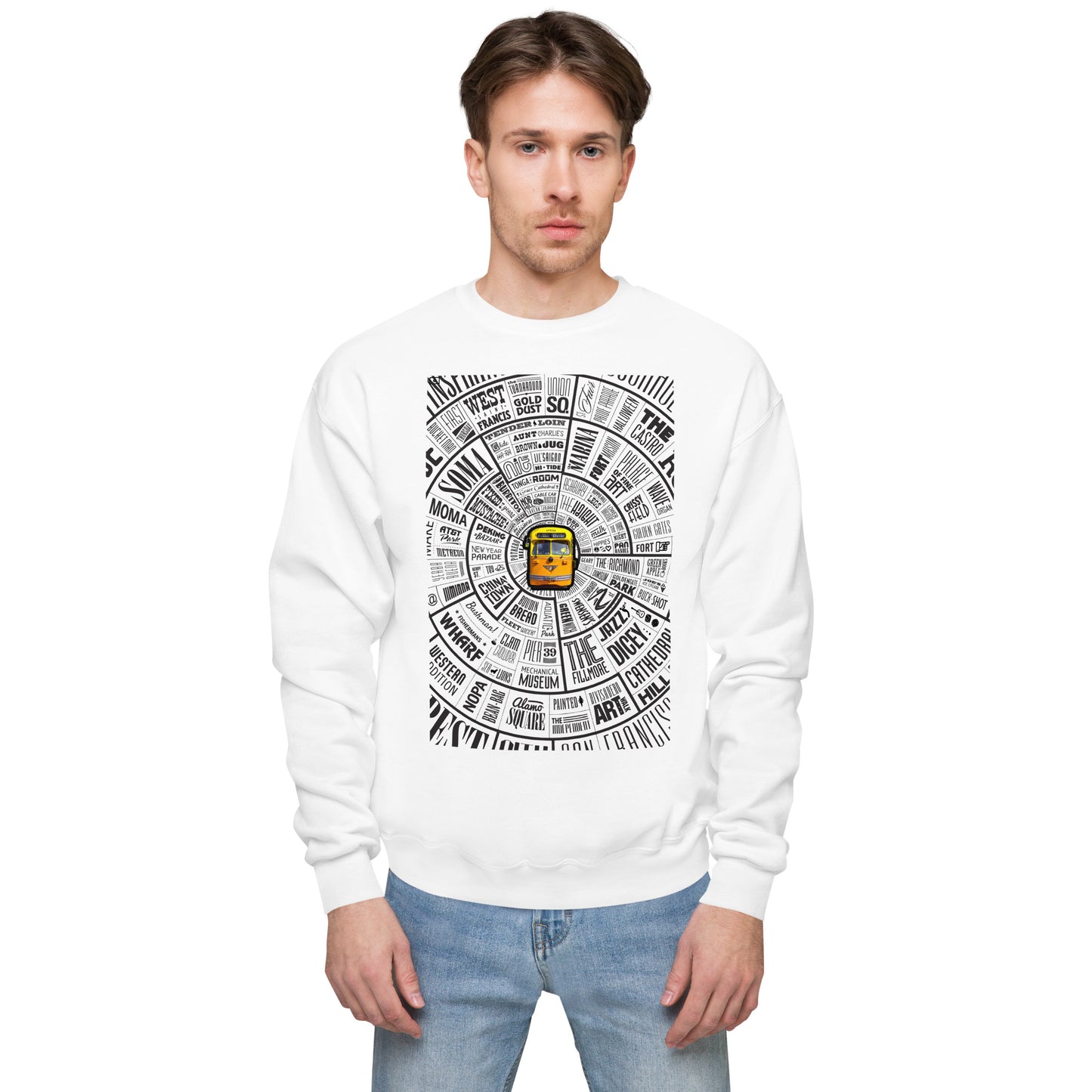 San Francisco Type Wheel - Sweater - Black