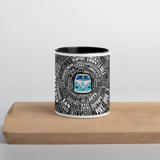 Los Angeles Type Wheel Coffee/Tea Mug - Black Bkg