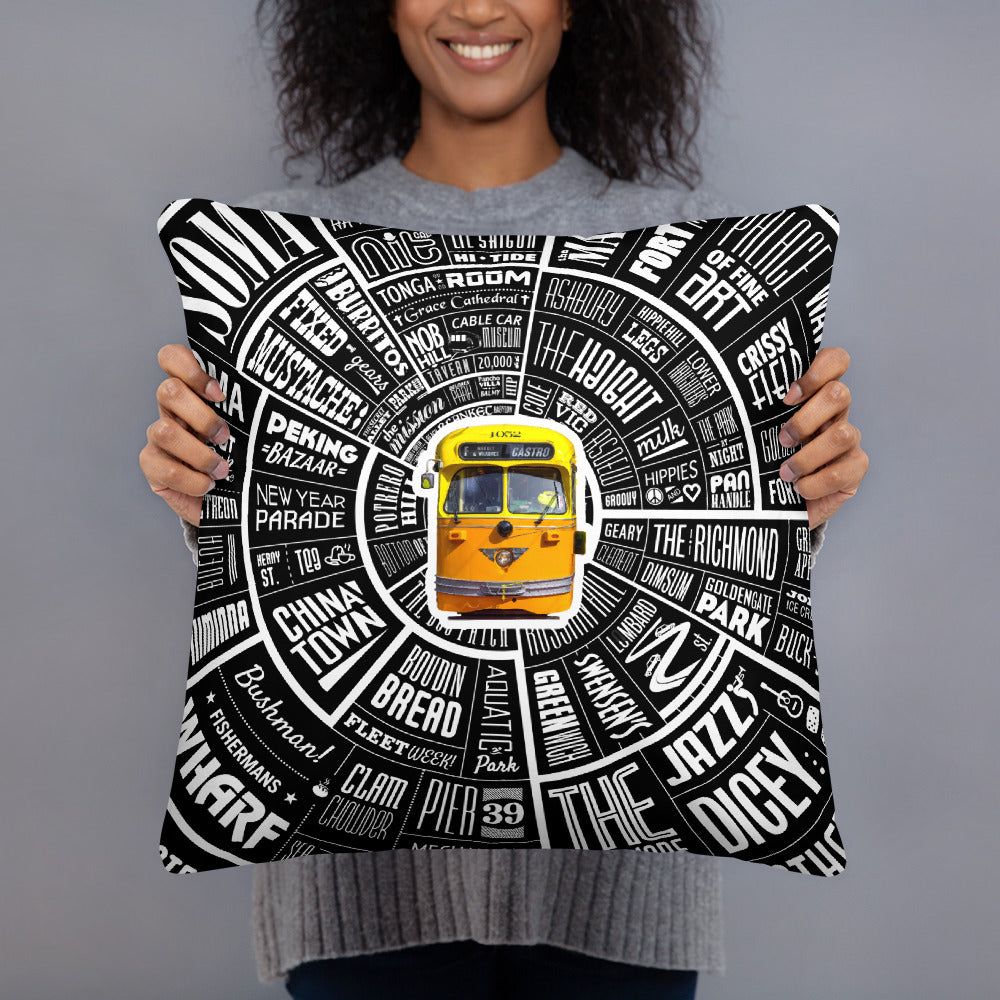 San Francisco Type Wheel- Black Pillow