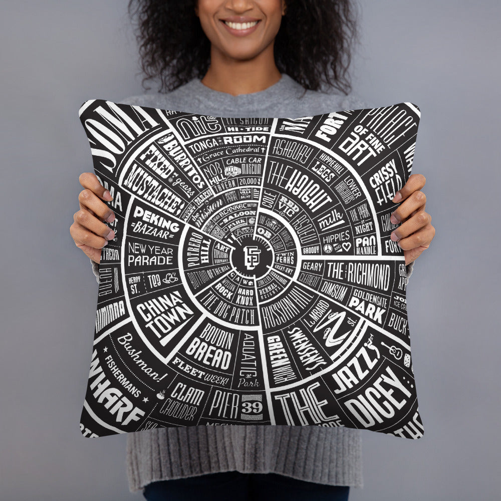 San Francisco Type Wheel- Black Pillow