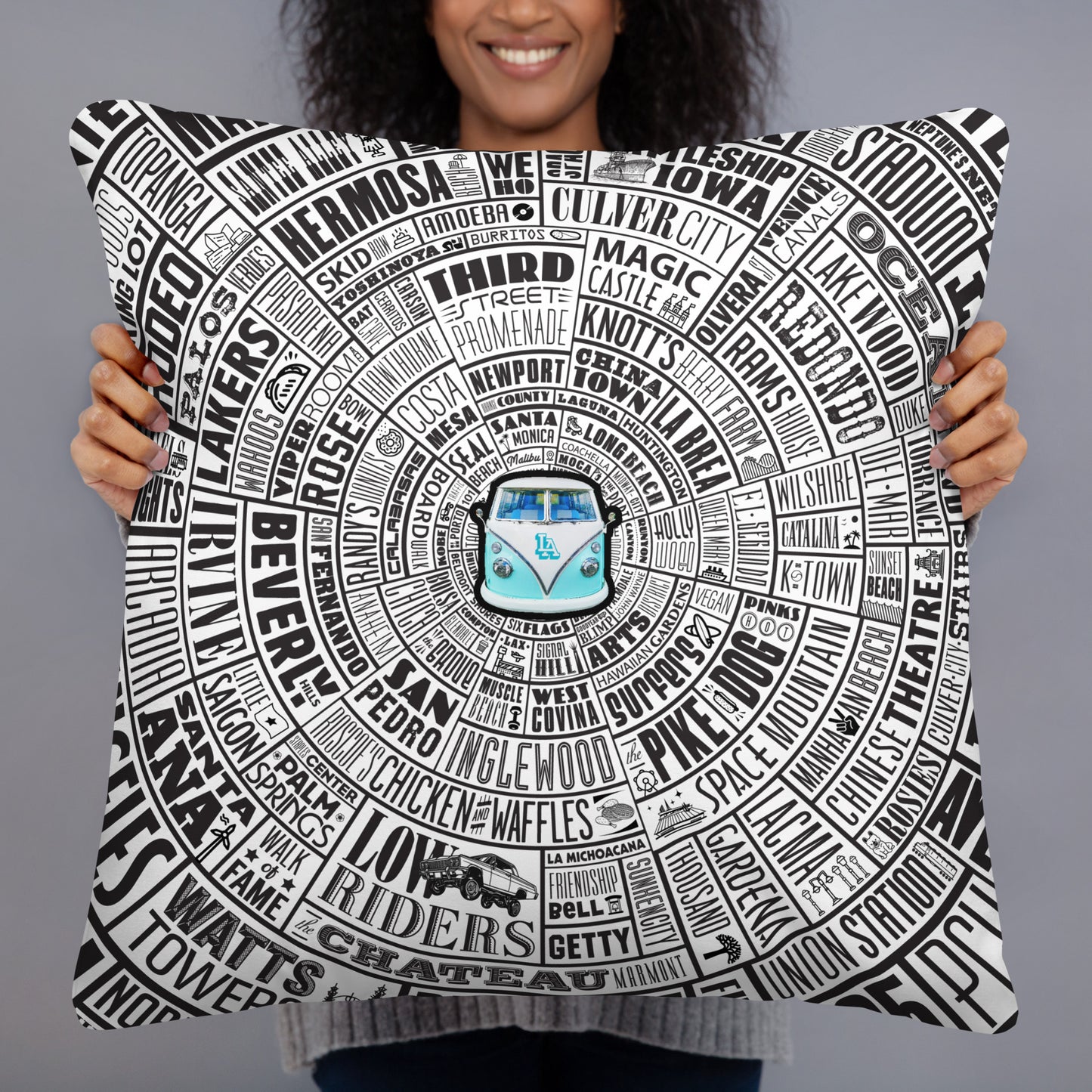 Los Angeles Type Wheel Pillow