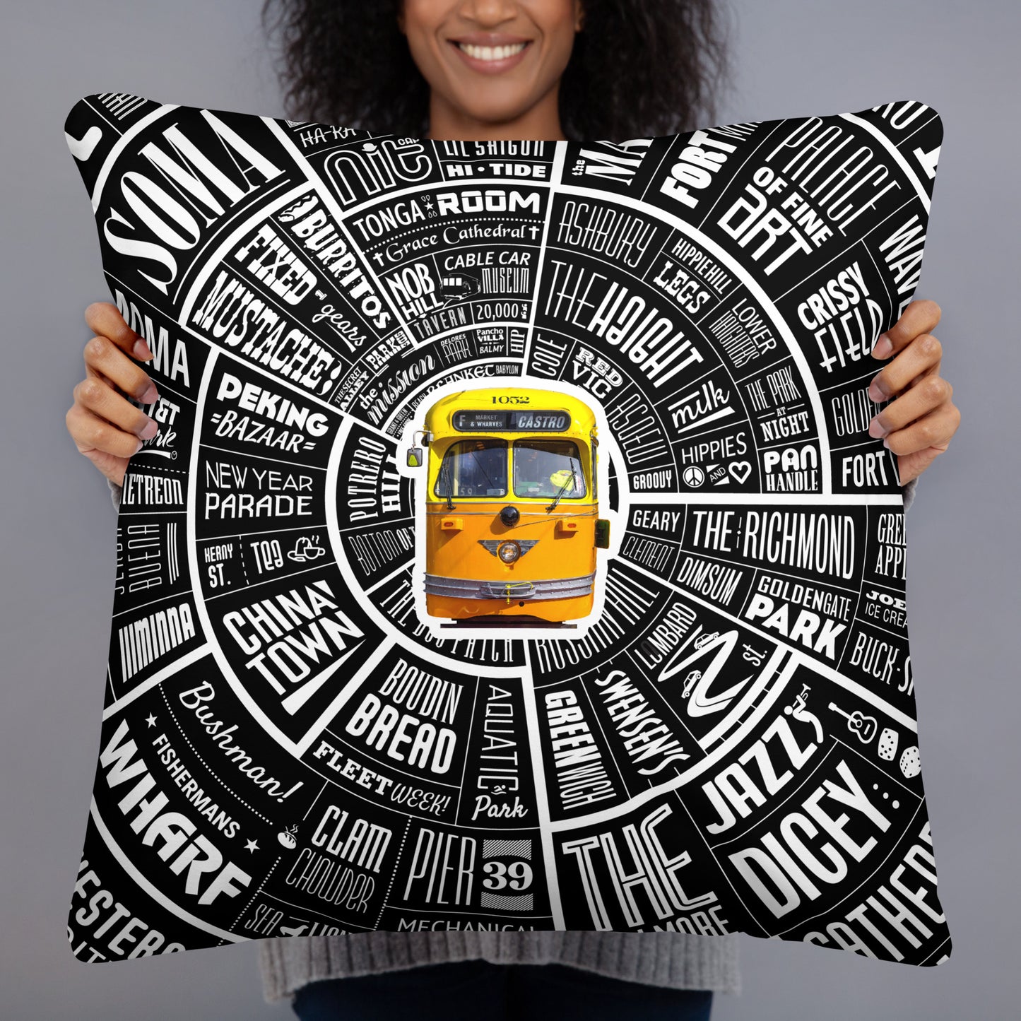 San Francisco Type Wheel- Black Pillow
