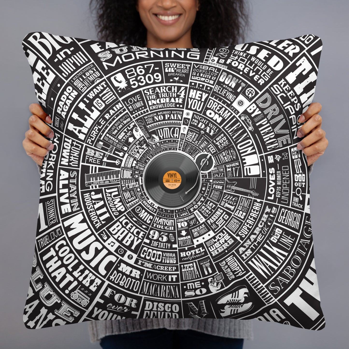 Music Type Wheel - Pillow