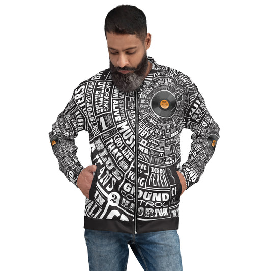 Music Type Wheel Jacket - black