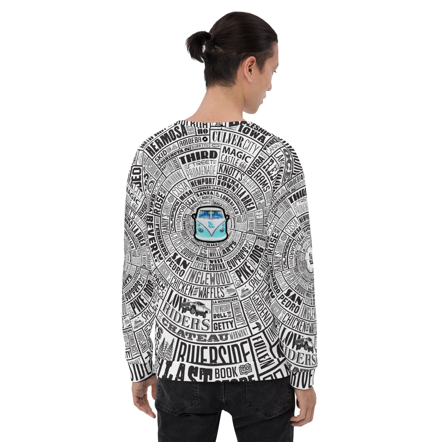 Los Angeles Type Wheel All Over Sweater