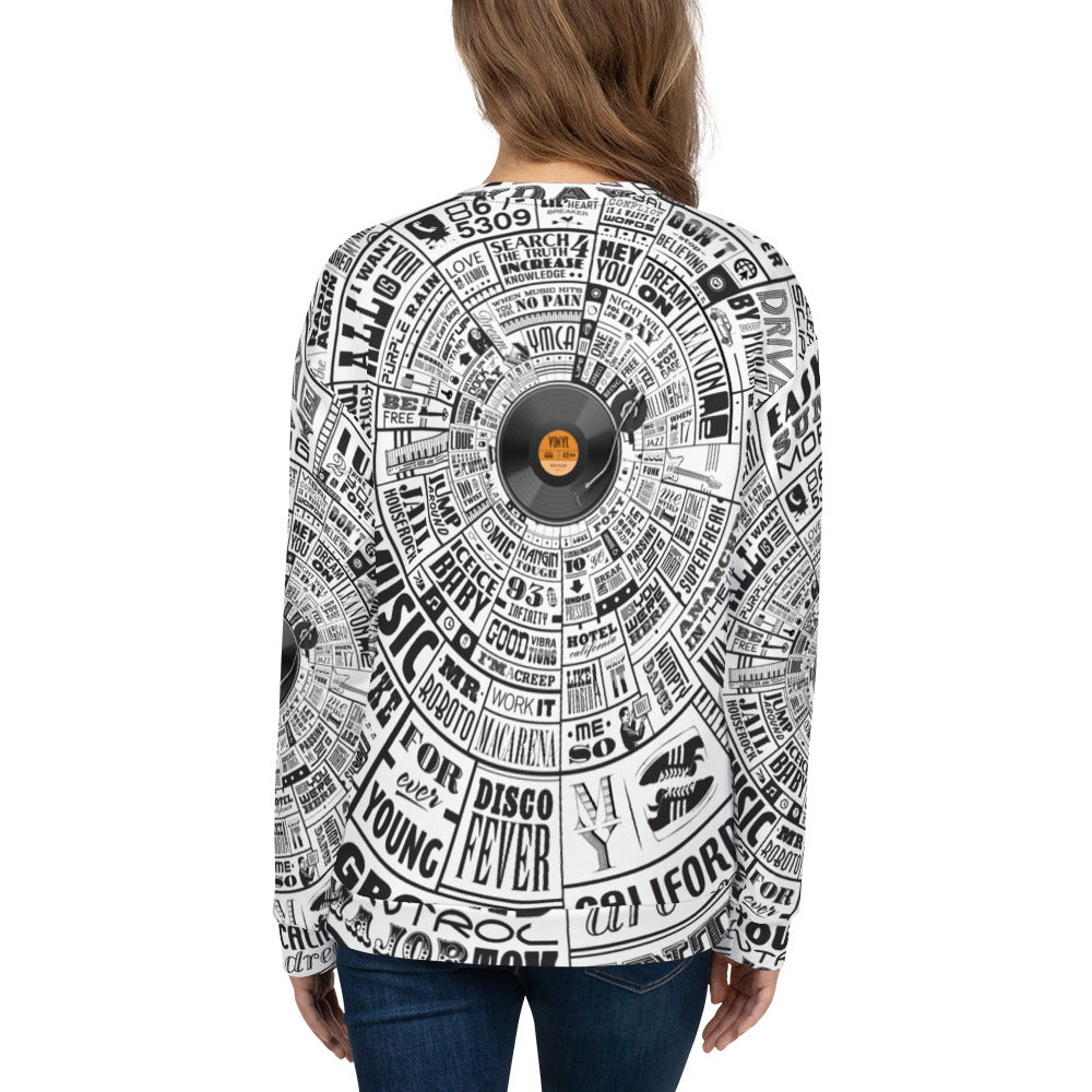 Women's Music Type Wheel All Over Sweater